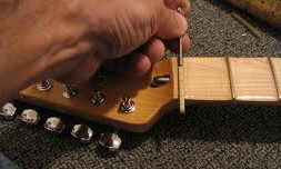 remove inlaid guitar nut