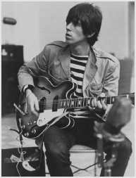 Keith Richards with an Epiphone Casino
